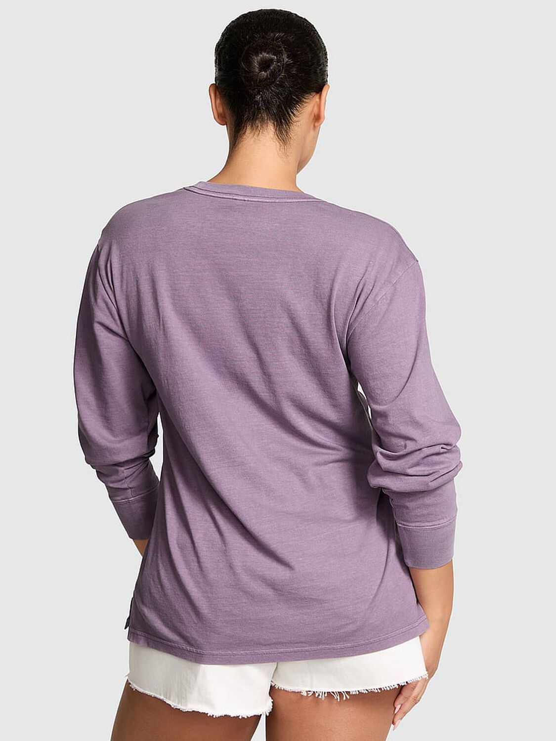 pink Pink Campus Cotton Long-Sleeve Tee Frozen Plum 2 of 2 