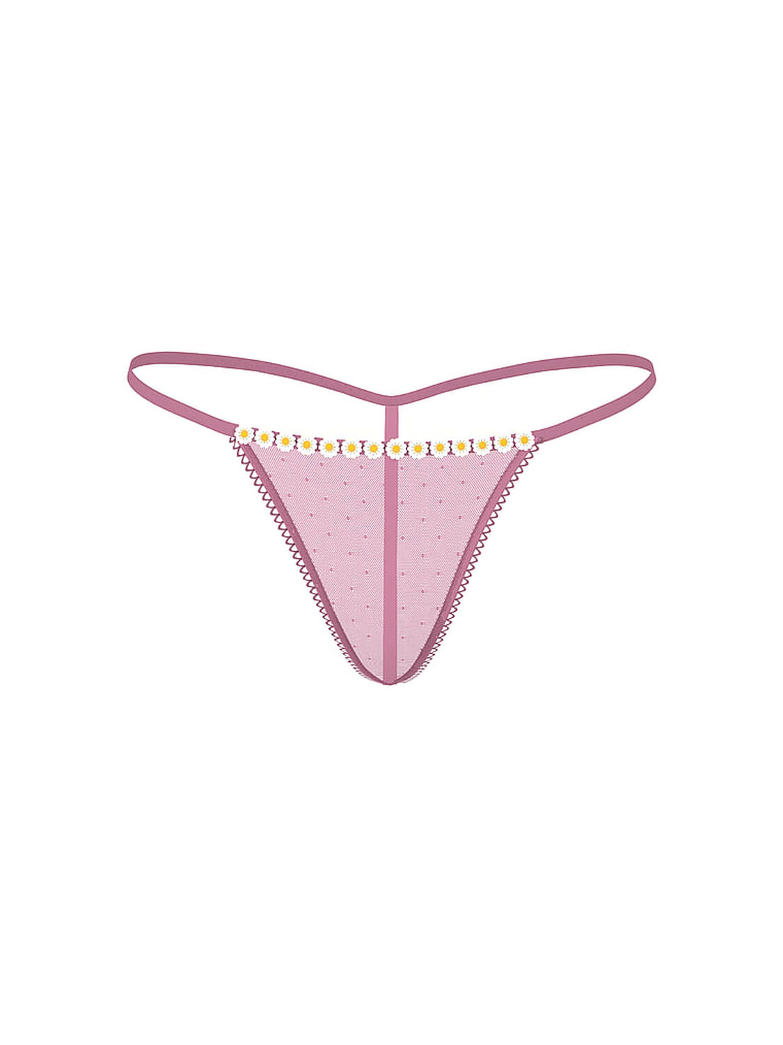 vs Pink Lace V-String Panty Cashmere Rose 3 of 4 