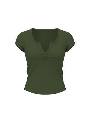 Multi Rib Henley Tee