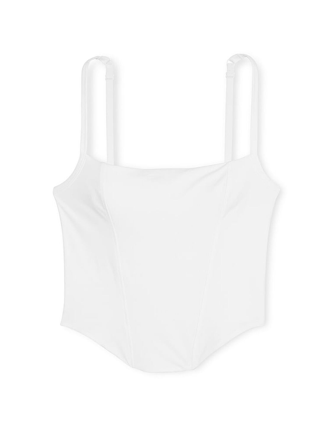 vs Pink Bralettes & Bra Tops Base Stretch Corset Top White 3 of 4 