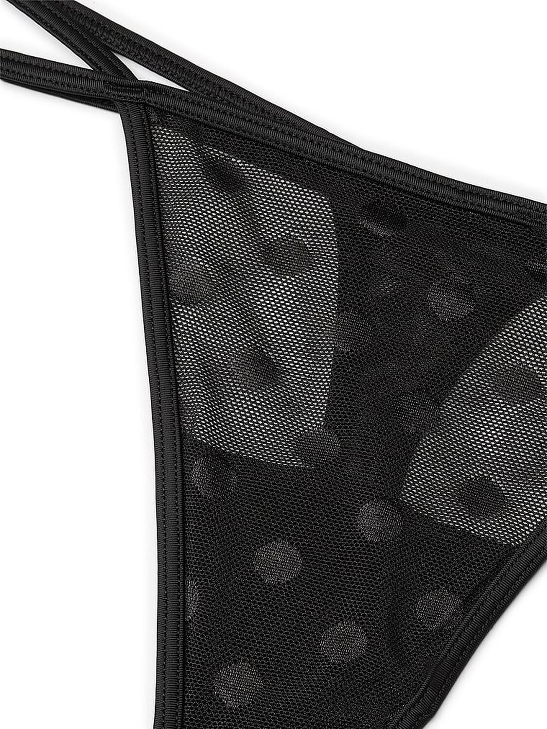vs Pink Dot Mesh Thong Panty 4 of 4 