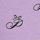 Cotton High-Leg Thong Panty, Aster Purple Script P Bow Print, swatch