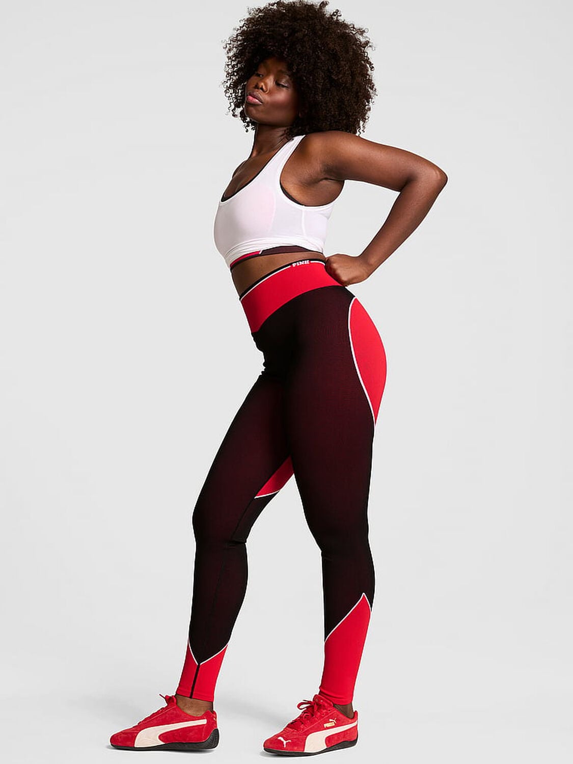 pink Pink Seamless Heart Leggings Heart Vday 1 of 4 