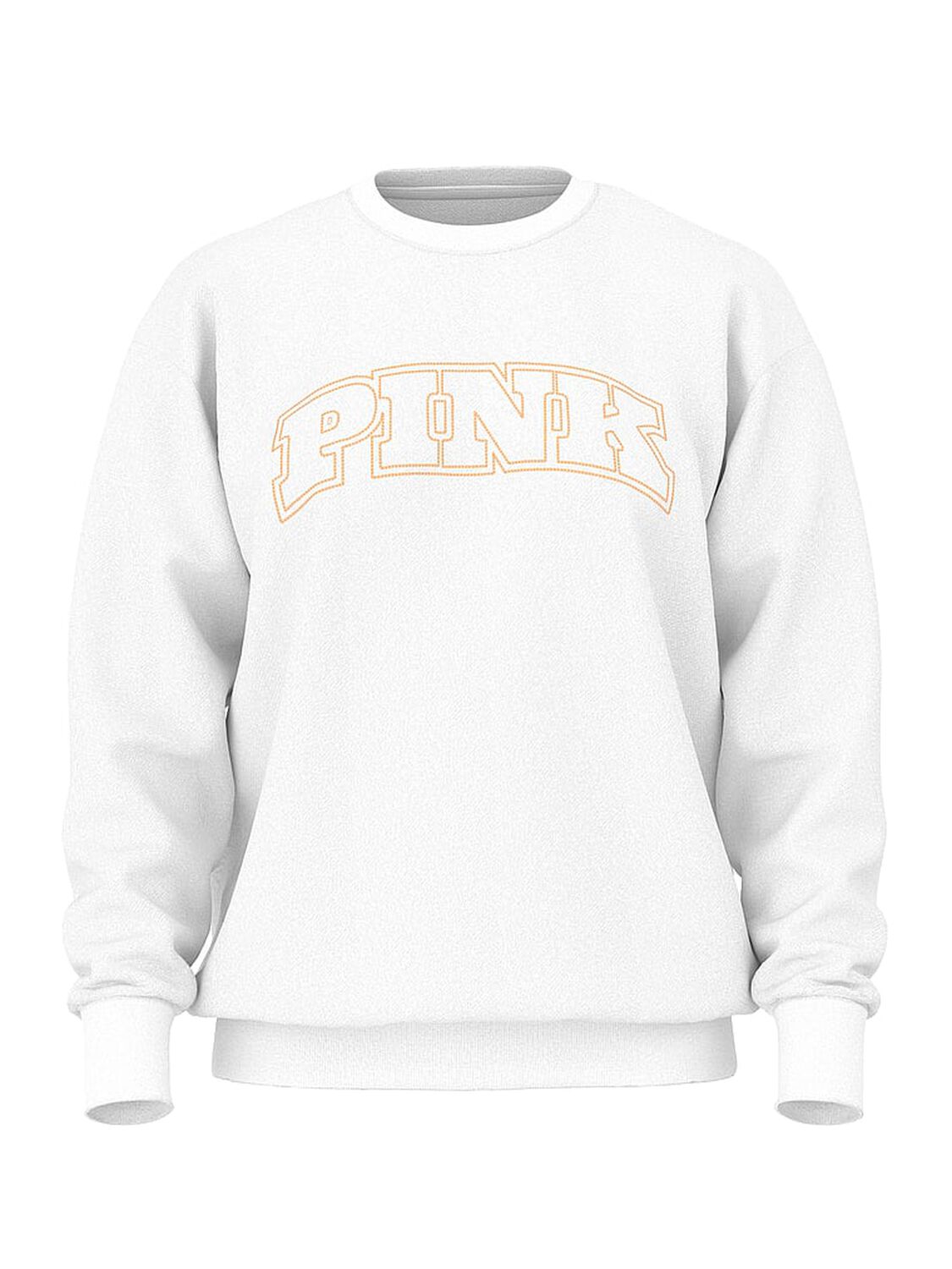 vs Pink Ivy Fleece Oversized Crew Sweatshirt Vs White 3 of 3 