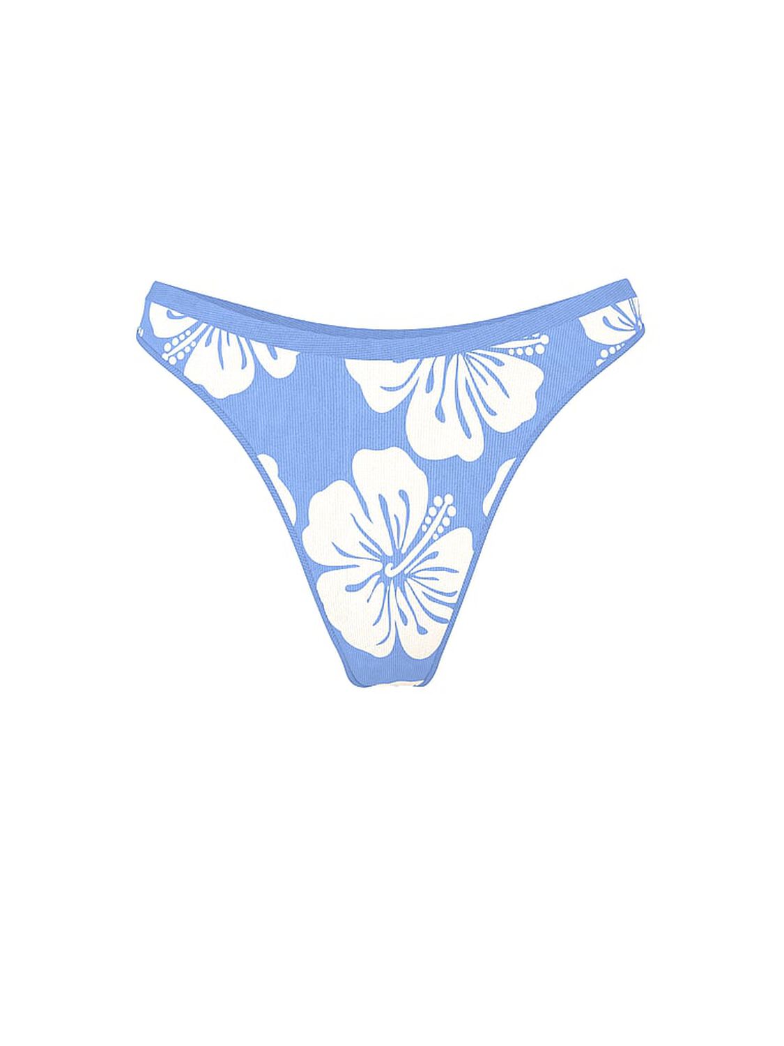 vs Pink Seamless High-Leg Thong Panty Seascape Blue Hibiscus Print�� 3 of 3 