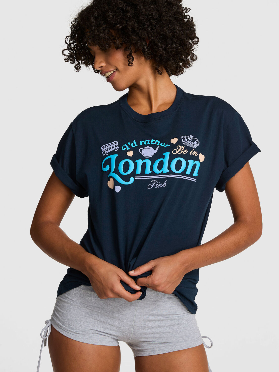 pink Pink Campus Cotton&trade; Tee Print 1 of 2 