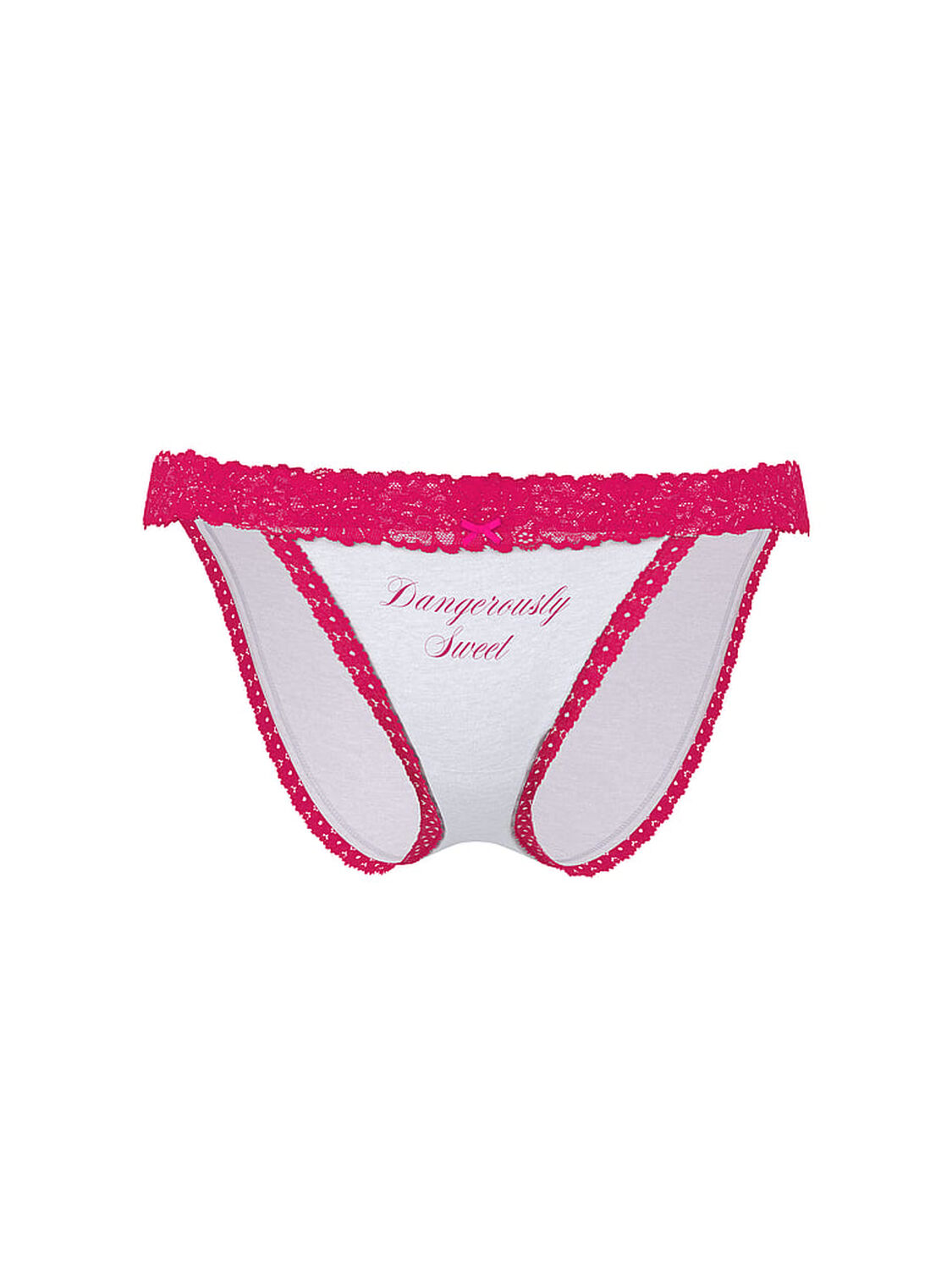 vs Pink Cotton Lace-Trim Bikini Panty White "Dangerously Sweet" 3 of 3 