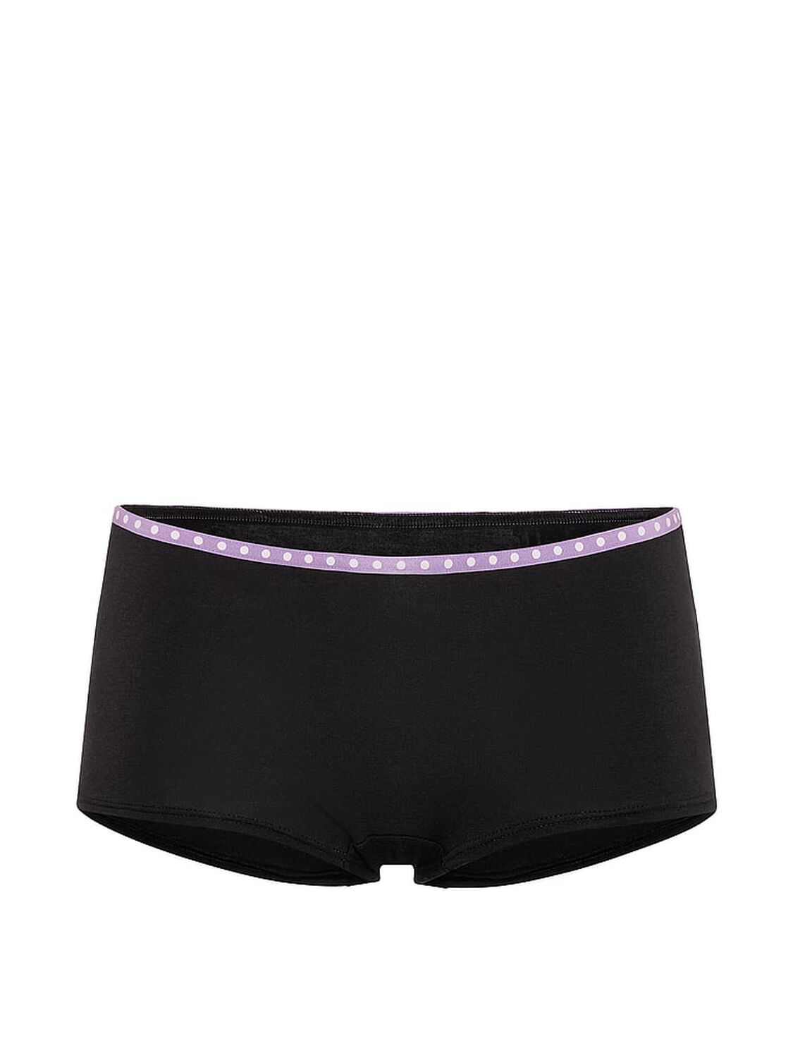 vs Pink Logo Cotton Boyshort Panty Black With Univ Pink 1986 Graphic 3 of 3 