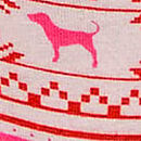 Cotton Cheeky Panty, Bright Vermillion Fairisle Print, swatch