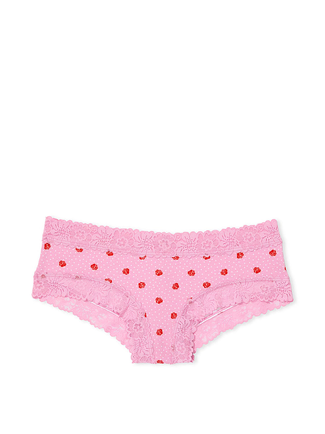 vs Pink Wink Lace-Trim Cheeky Panty Pink Floral Print 3 of 3 