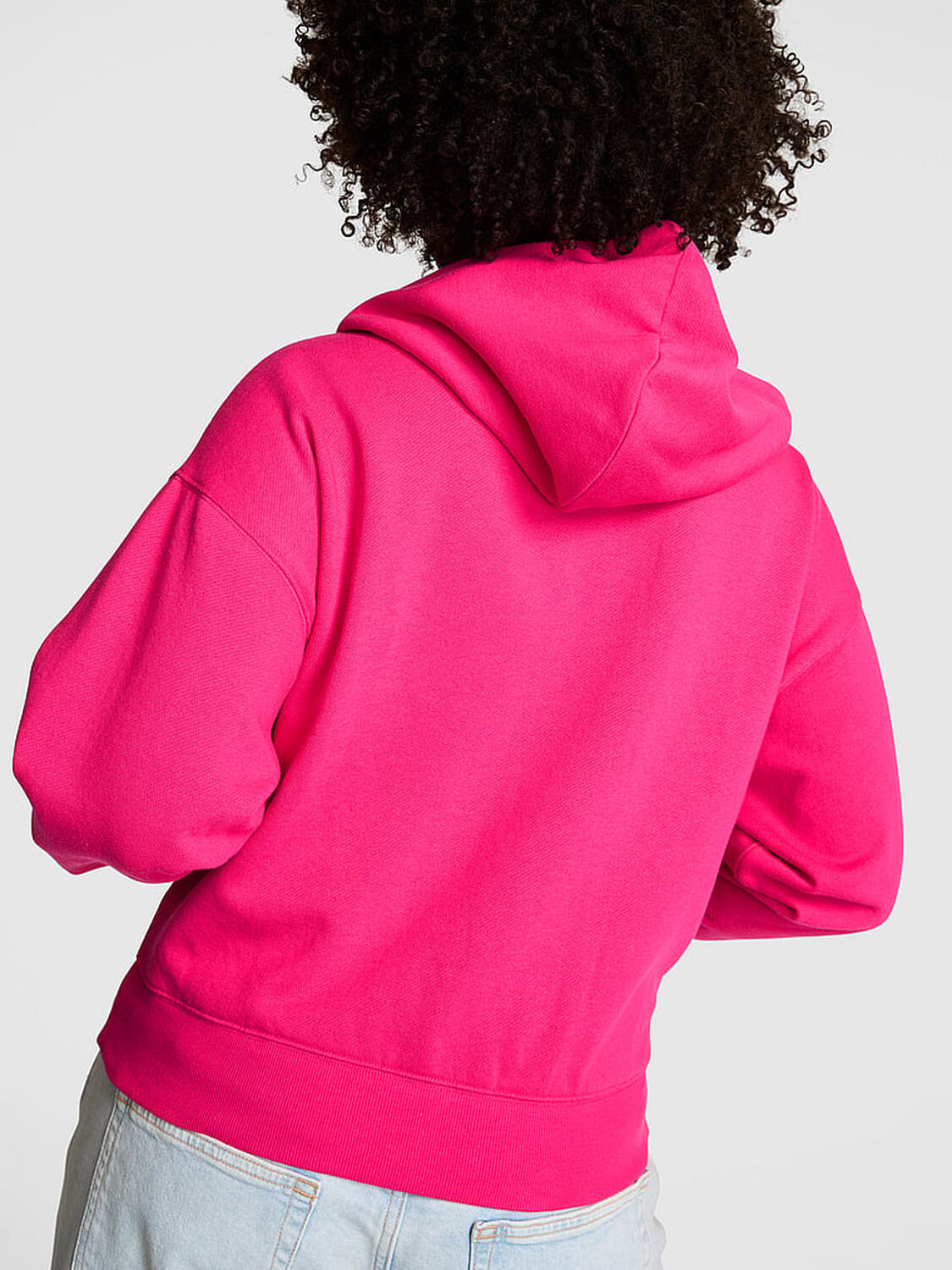 vs Pink Campus Fleece&trade; Full-Zip Hoodie Hot Stuff 2 of 3 