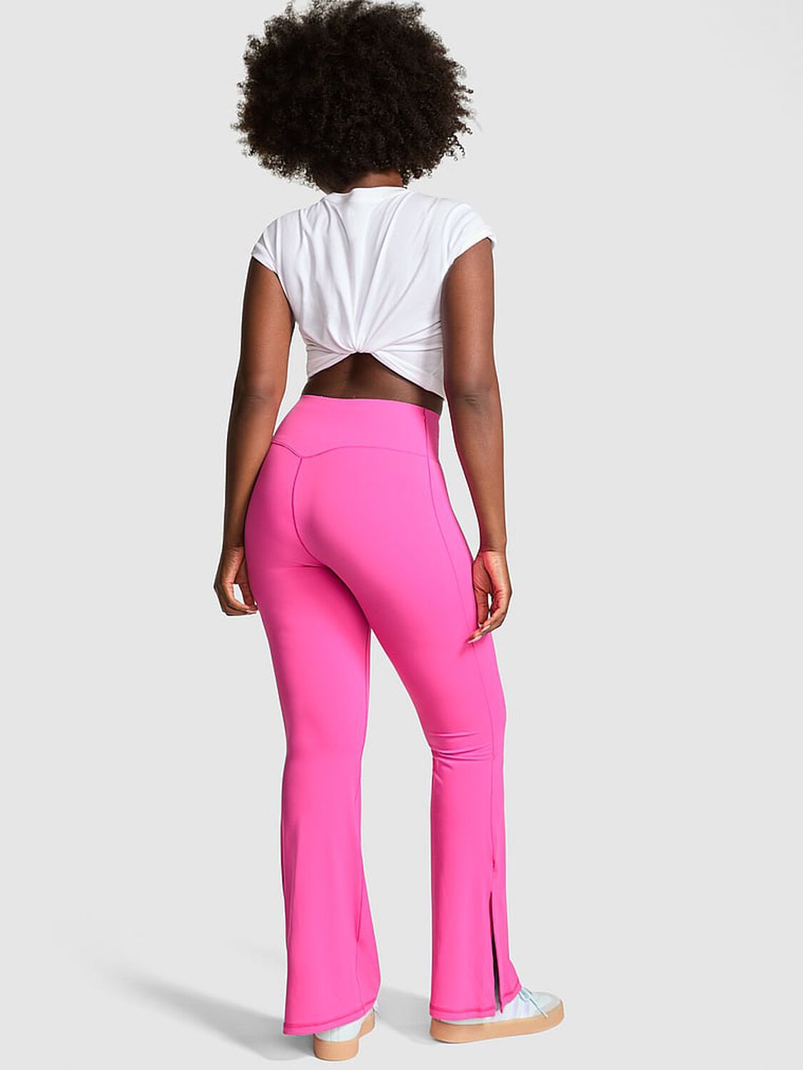 vs Pink Relay Side-Slit Flare Leggings Pink Gossip 1 of 2 
