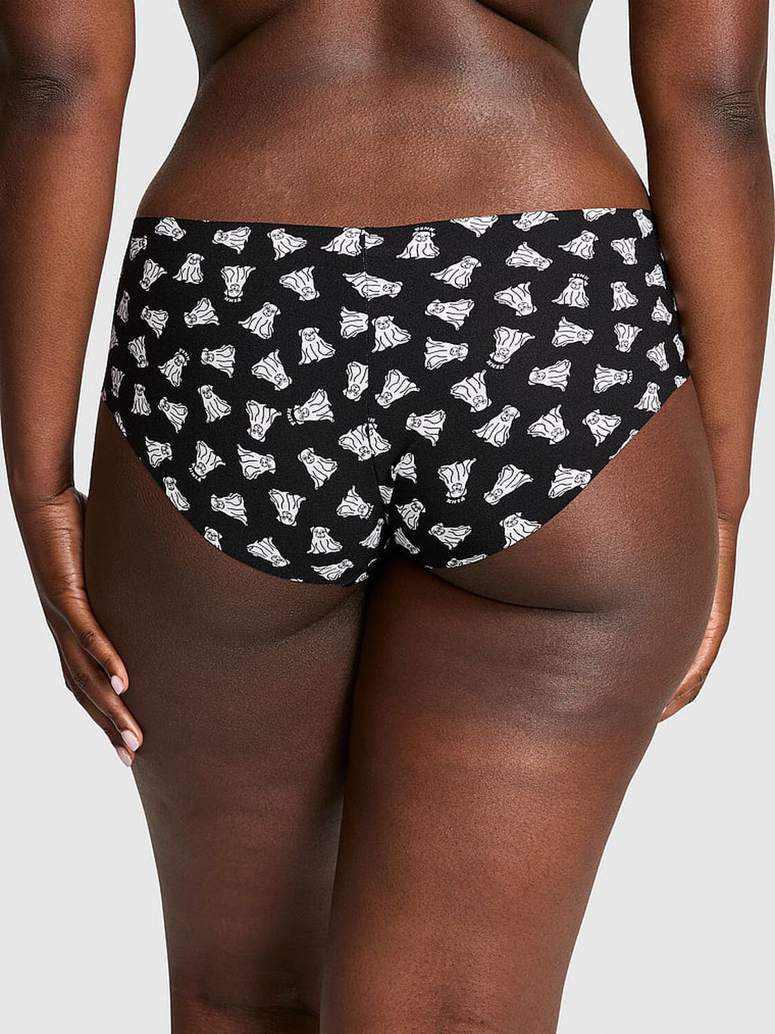 vs Pink No-Show Hiphugger Panty Ghost Print 2 of 3 