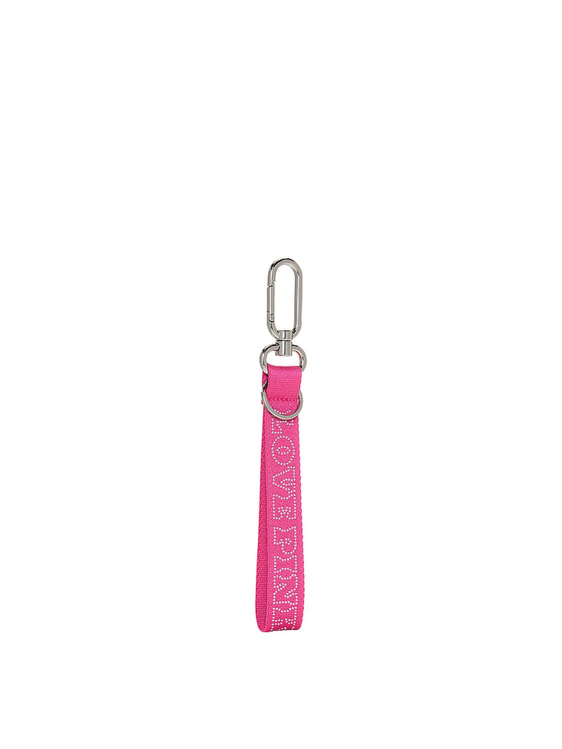 vs Pink Wristlet Strap Keychain Pink Twirl Love Pink 1 of 2 