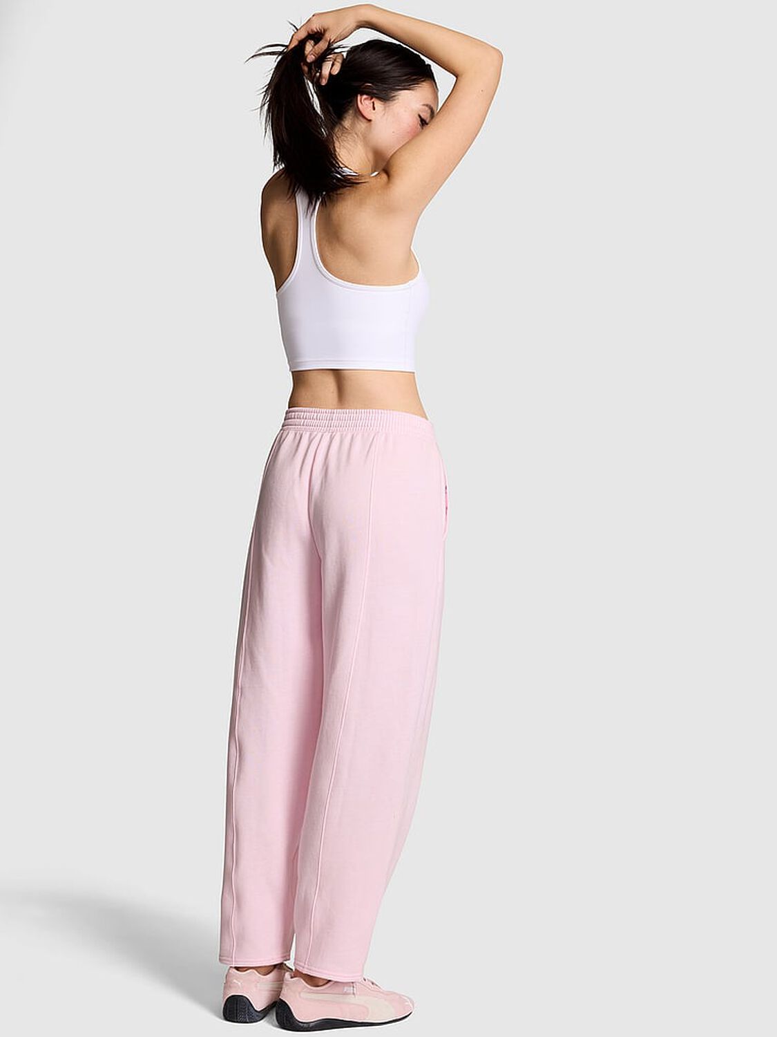 vs Pink Campus Fleece&trade; Seamed Barrel Sweatpants Pink Tulip 2 of 3 
