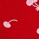 Logo Cotton Shine High-Leg Thong Panty, Bright Vermillion Cherries, swatch