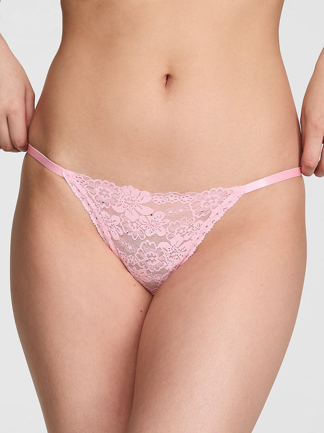 pink Pink PINK Wink&trade; String Bikini Panty Boardwalk Pink 1 of 2 