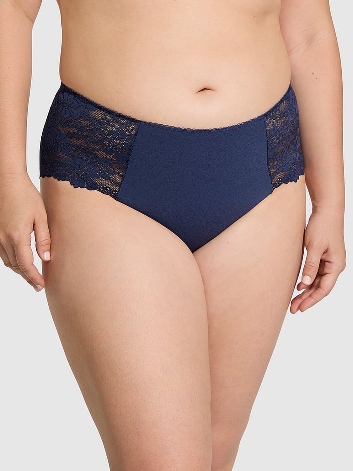 vs Pink No-Show Cheeky Panty Midnight Navy 1 of 3 