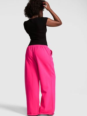 Ivy Fleece Wide-Leg Split-Hem Sweatpants