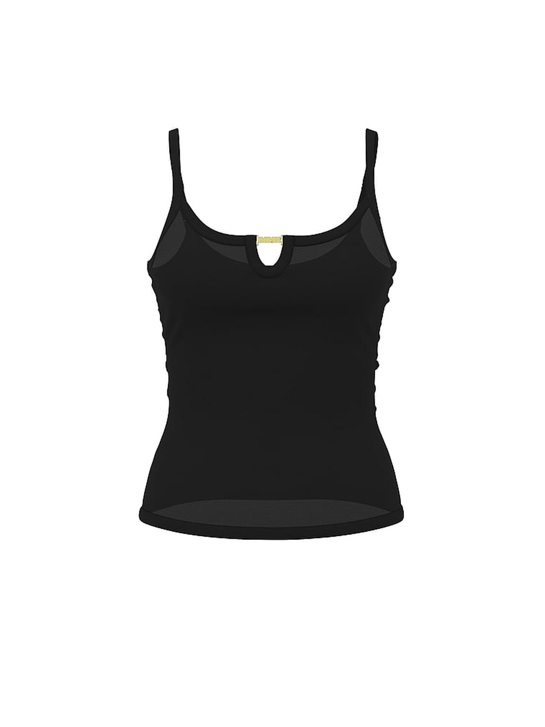 vs Pink Keyhole Charm Cami Black 3 of 4 