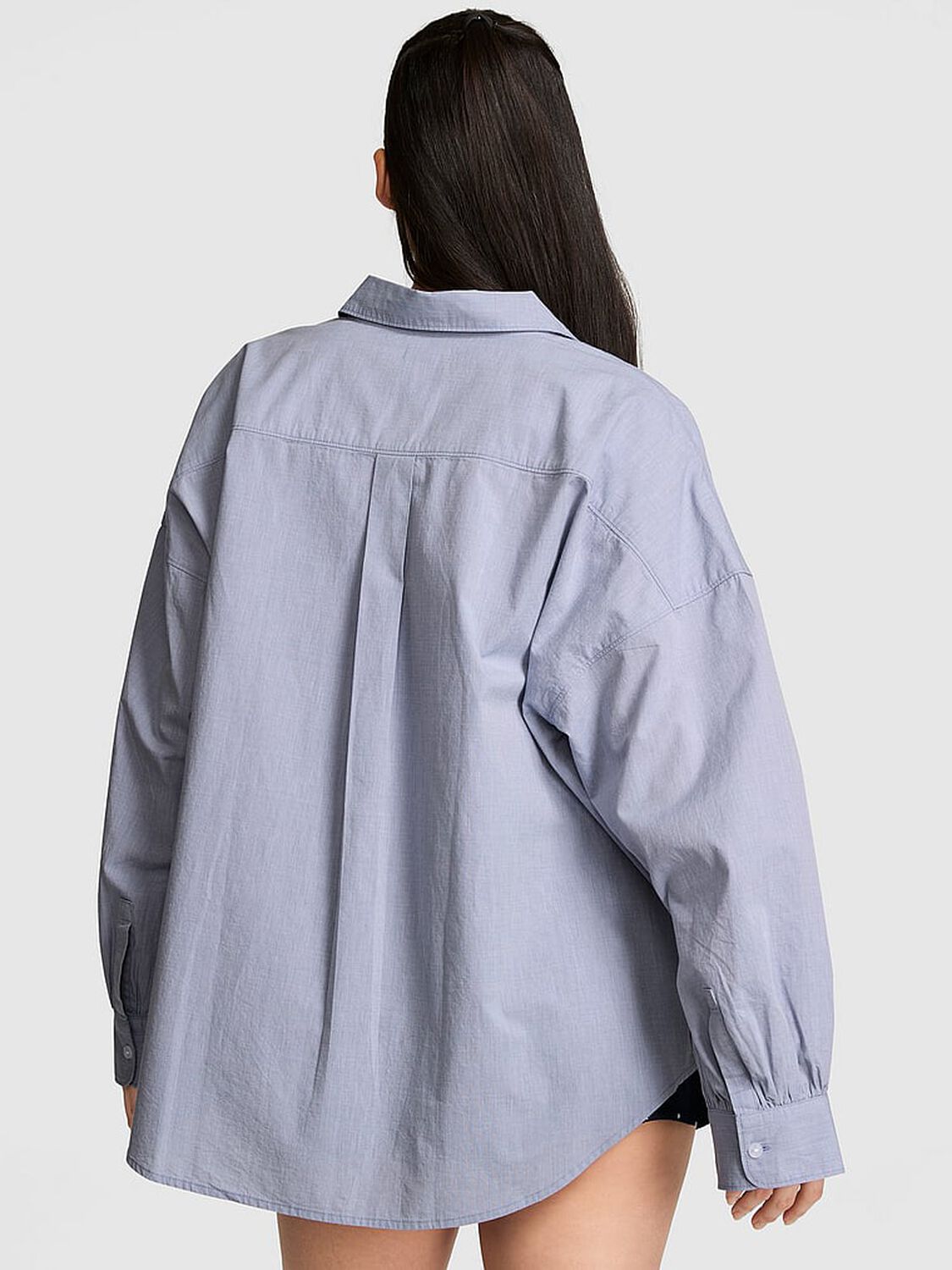 pink Pink Coastal Cutie Button-Down Sleepshirt Chambray 2 of 2 