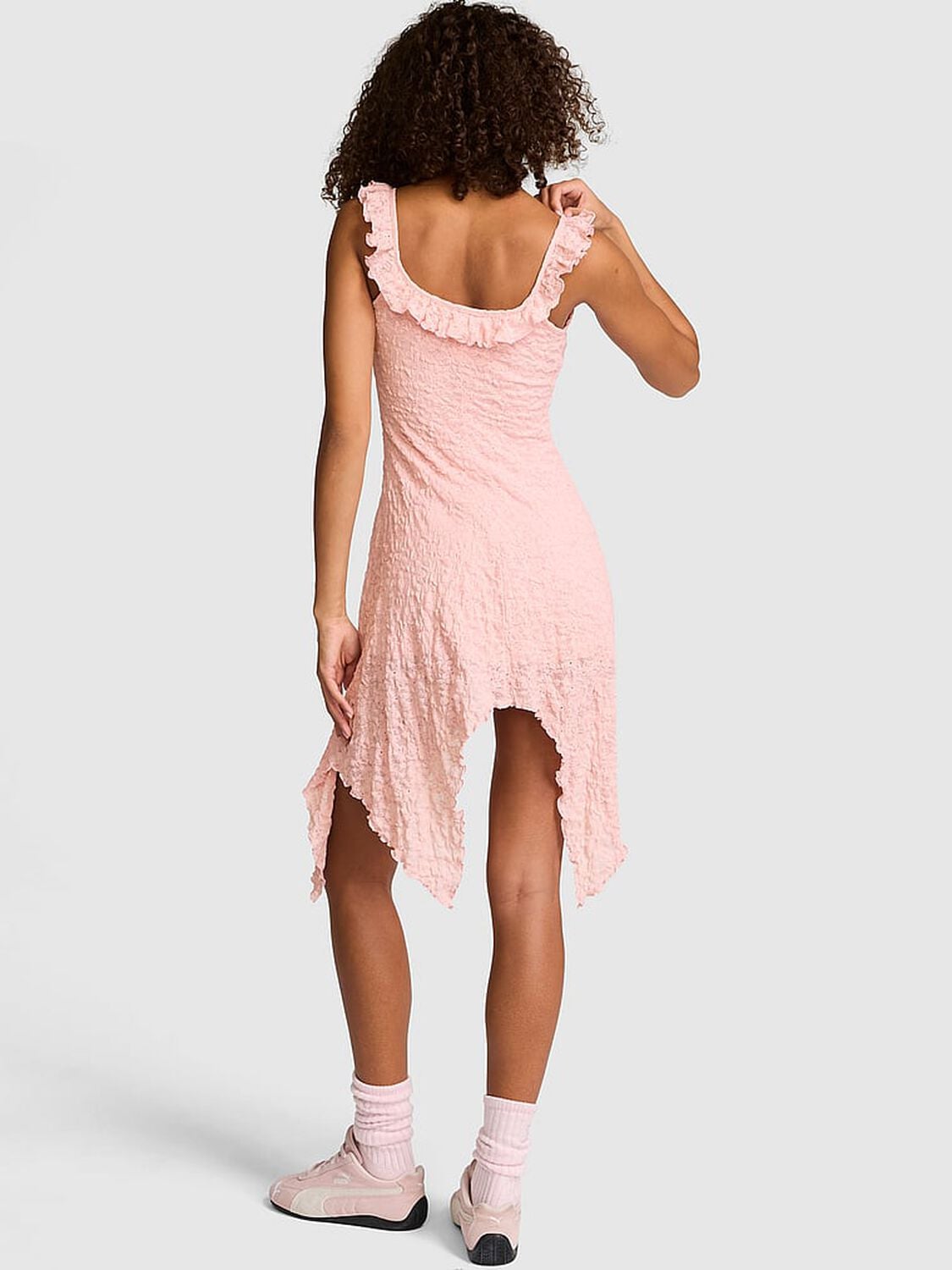 vs Pink Handkerchief-Hem Midi Dress Dollhouse 2 of 3 