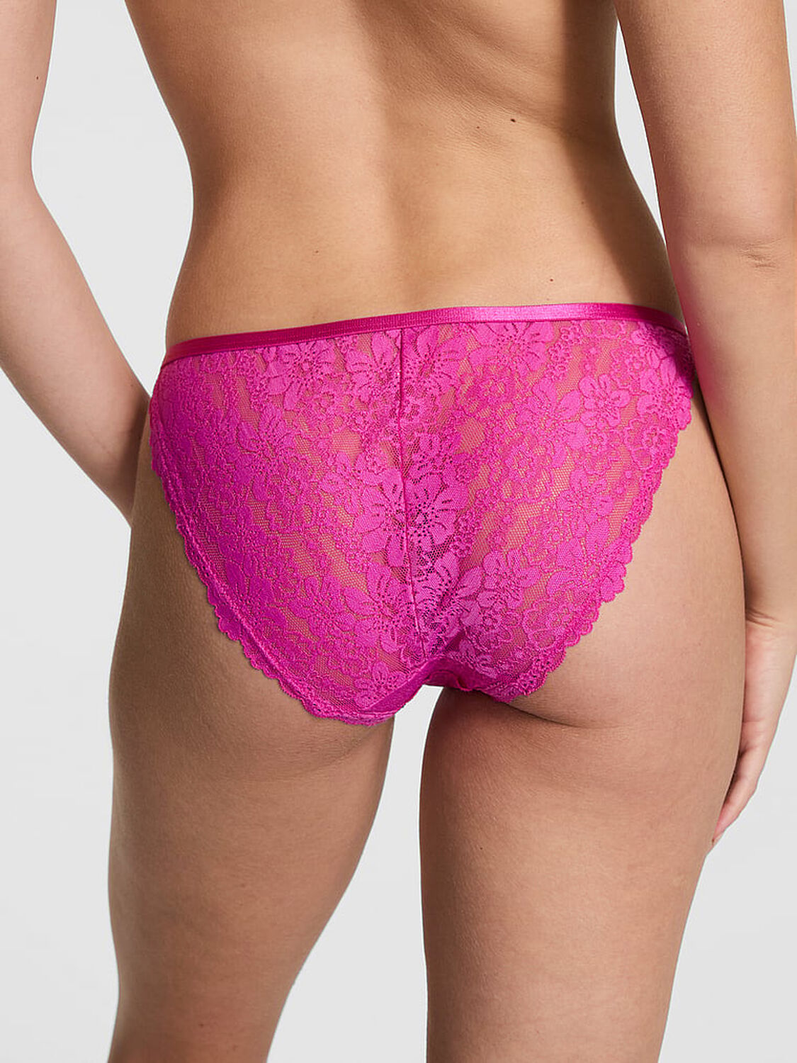 vs Pink Lace String Bikini Panty Pink Fire 2 of 3 