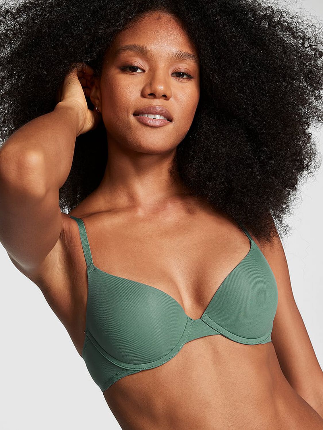 vs Pink Wear Everywhere Wear Everywhere Push-Up Bra Fresh Forest 1 of 4 
