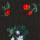 Cotton Side-Tie V-String Panty, Pure Black Floral Print, swatch