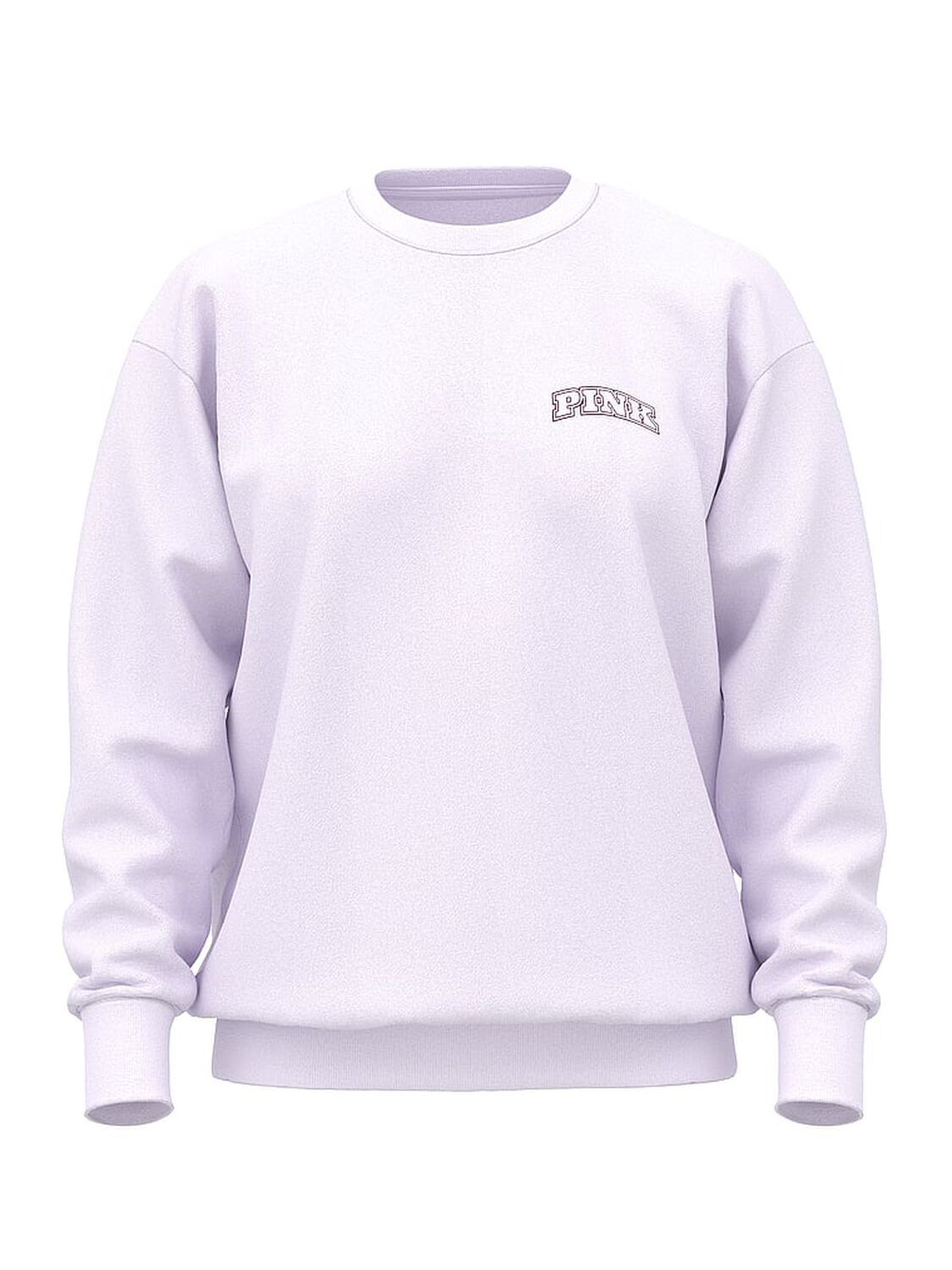 vs Pink Ivy Fleece Oversized Crew Sweatshirt Purple Whisper 3 of 3 