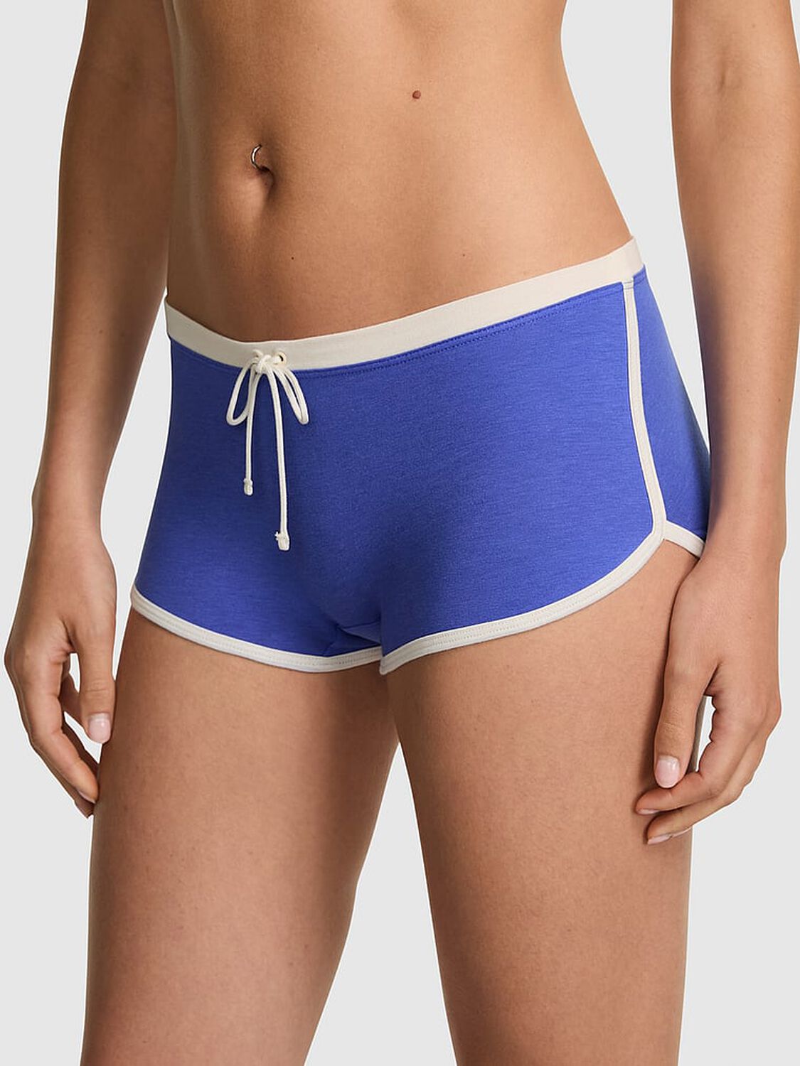 vs Pink Cotton Dorm Boyshort Panty Ultramarine Blue Pink Butt Graphic 1 of 3 