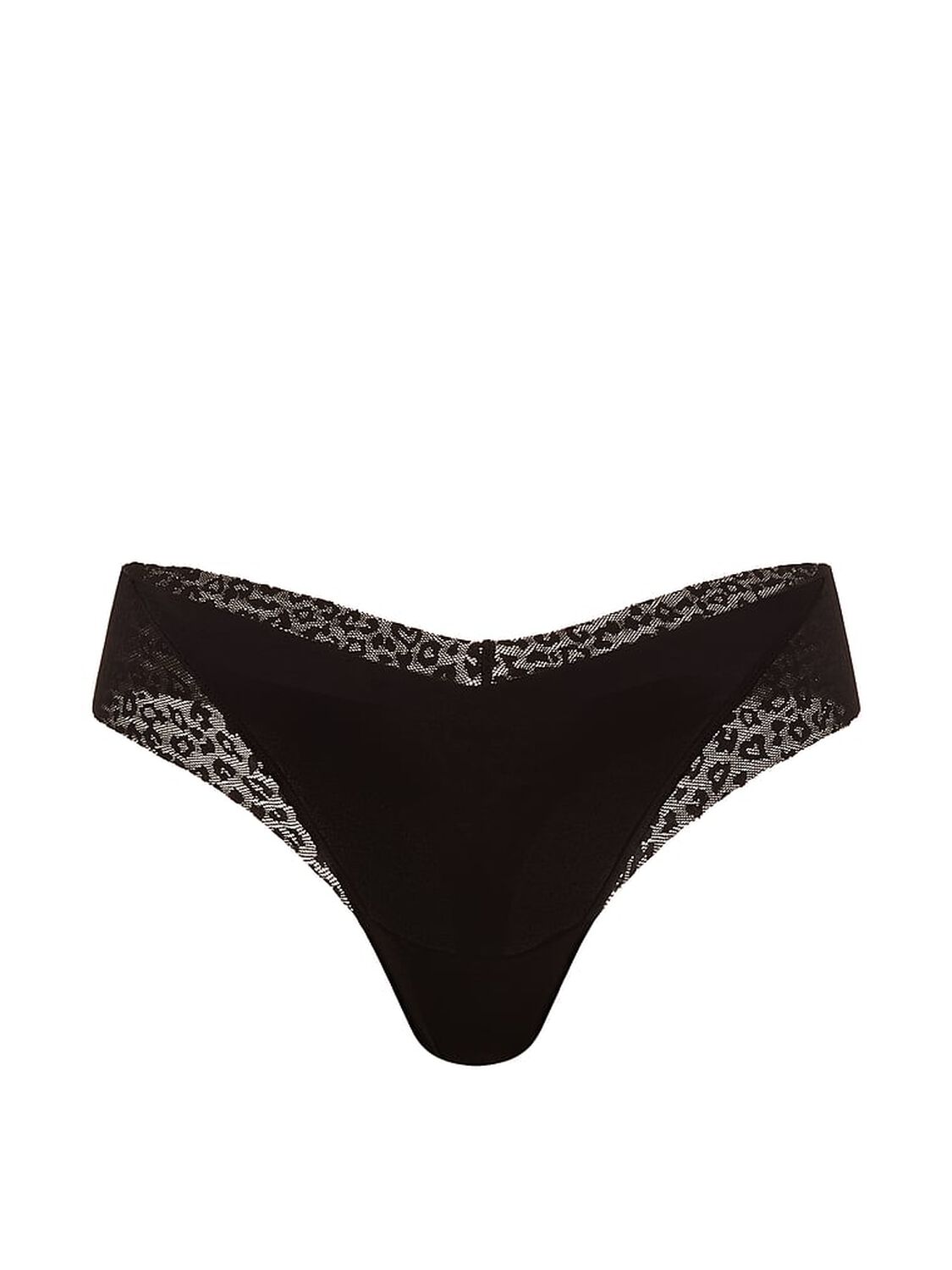 vs Pink No-Show Thong Panty Black 3 of 3 