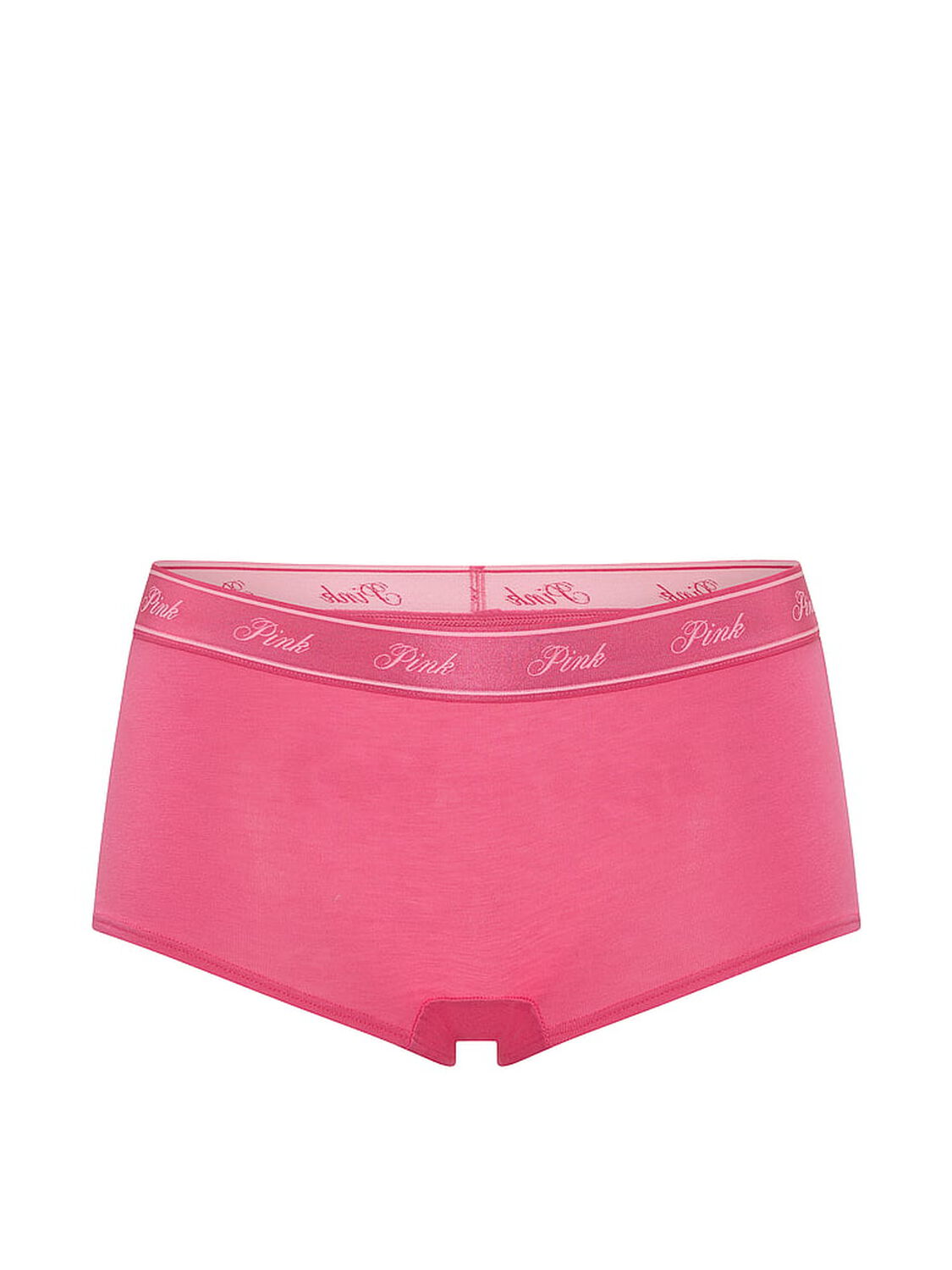 vs Pink Logo Cotton Boyshort Panty Love Me Pink With Enjoy The View Butt Graphic 3 of 3 