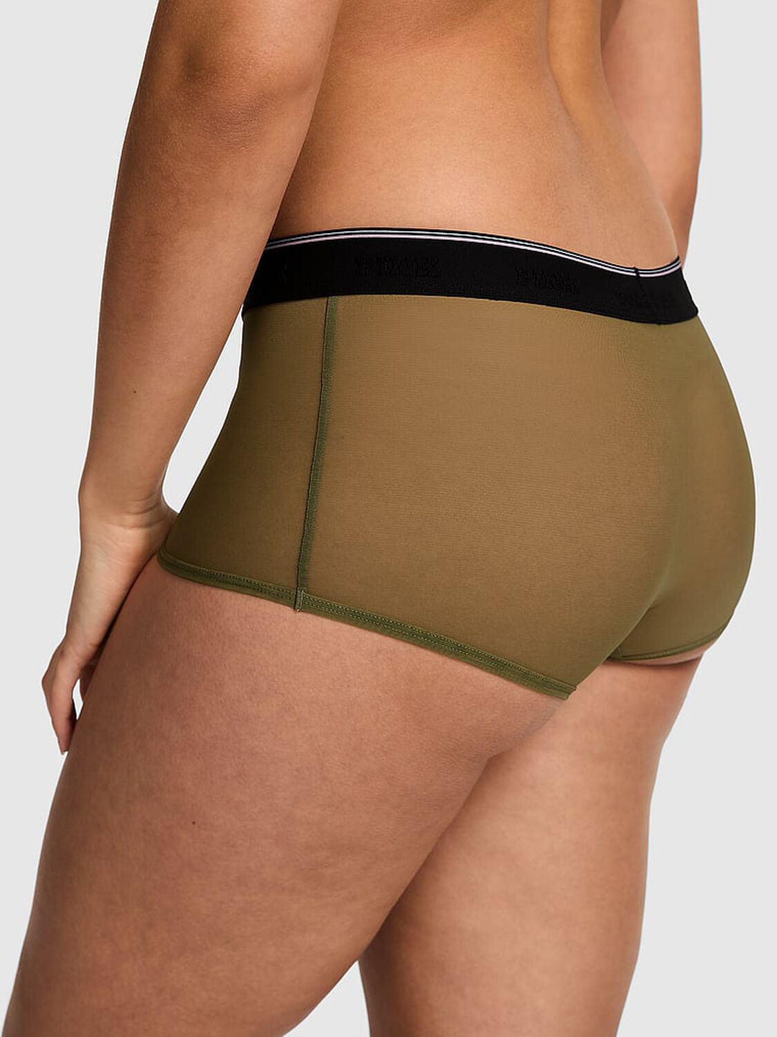vs Pink Logo Mesh Boyshort Panty 2 of 2 