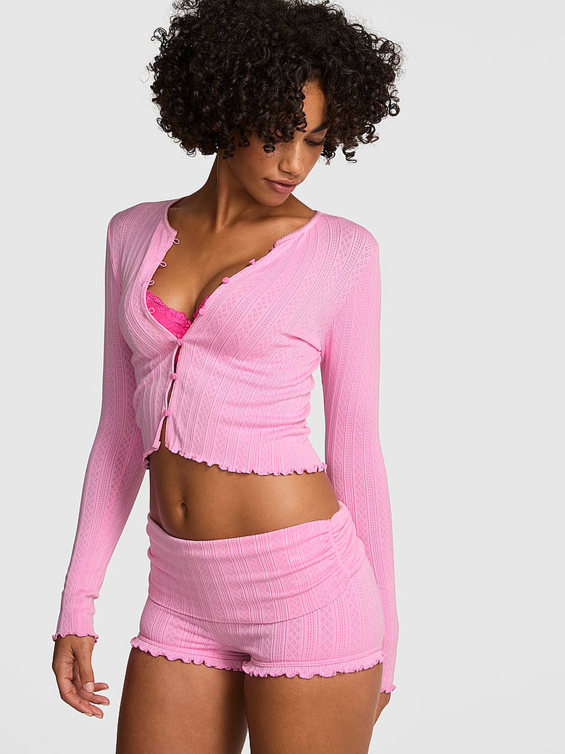 pink Pink AnyWear Foldover Shorts Pink Lollipop 1 of 4 