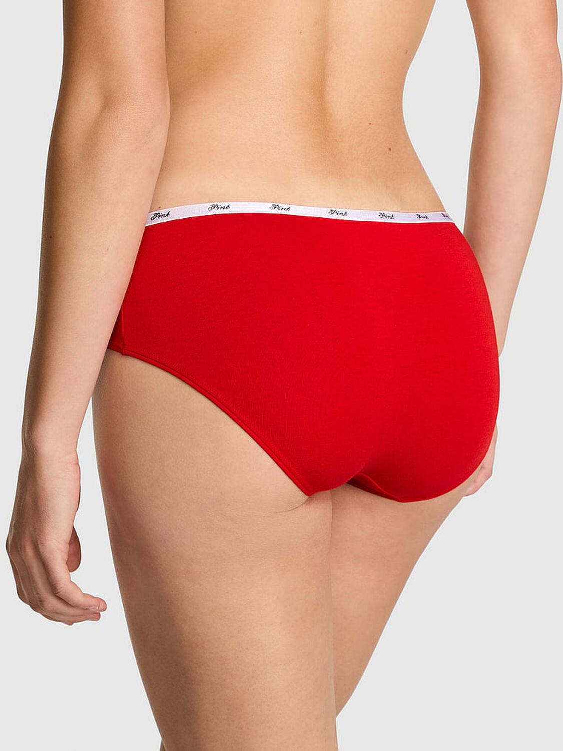 vs Pink Logo Cotton Hiphugger Panty Bright Vermillion 2 of 2 