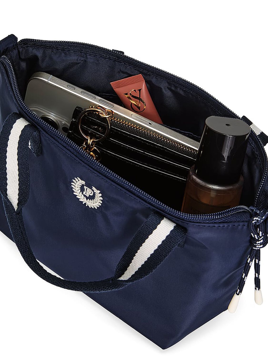 vs Pink Mini Crossbody Nylon Tote Bag Noir Navy 3 of 3 