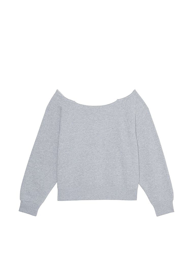 【PINK】Ivy Fleece Off The Shoulder Sweatshirt長袖スウェット Ivy Fleece Off-The-Shoulder Sweatshirt Jaquar Green Sports Club