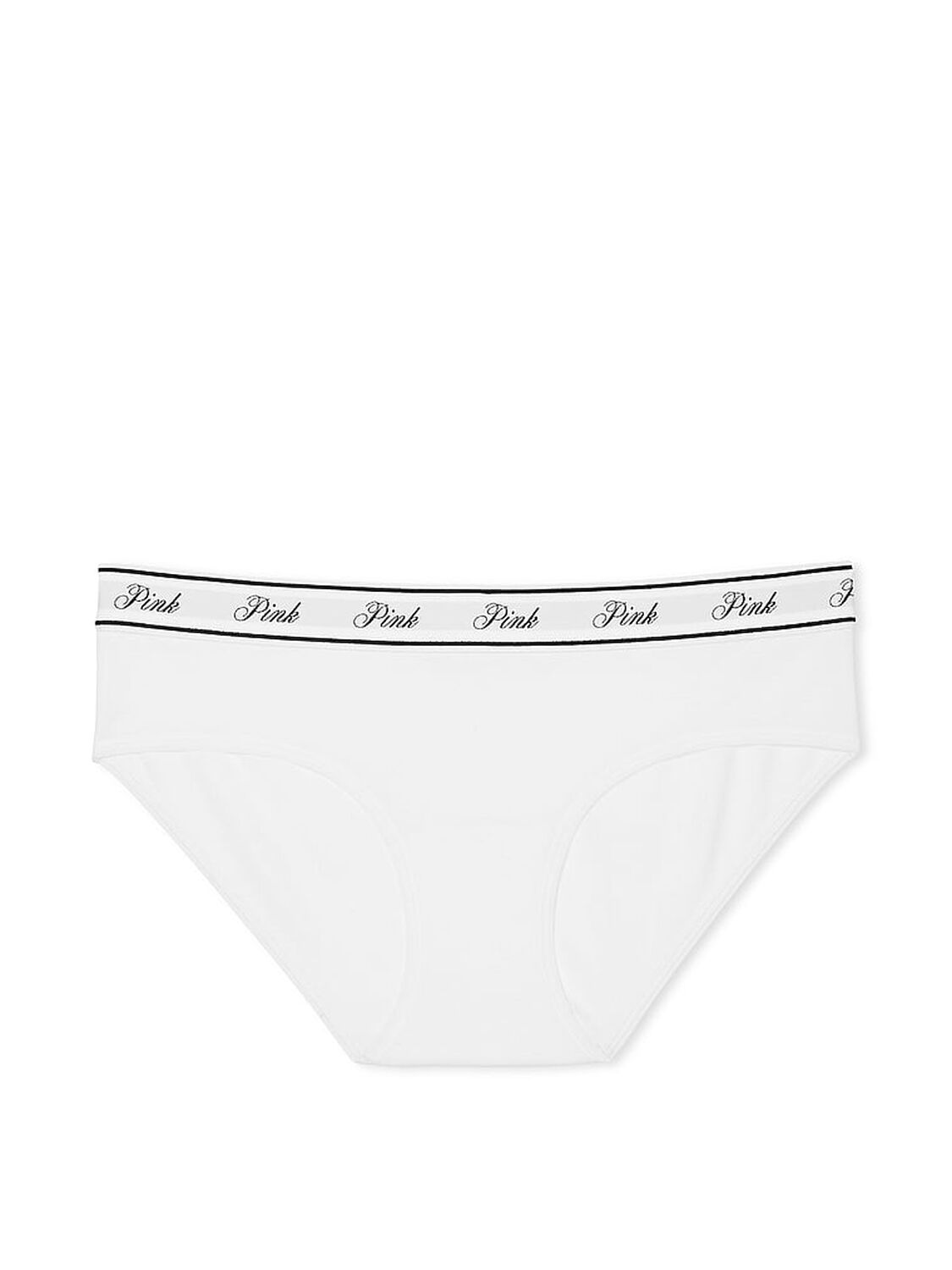 vs Pink Logo Cotton Hiphugger Panty Optic White 3 of 3 