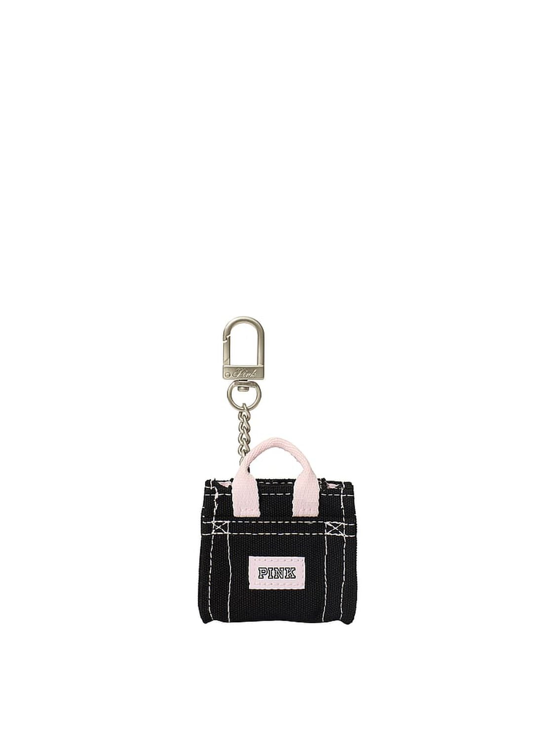 vs Pink Mini Tote Keychain Charm Black 1 of 2 