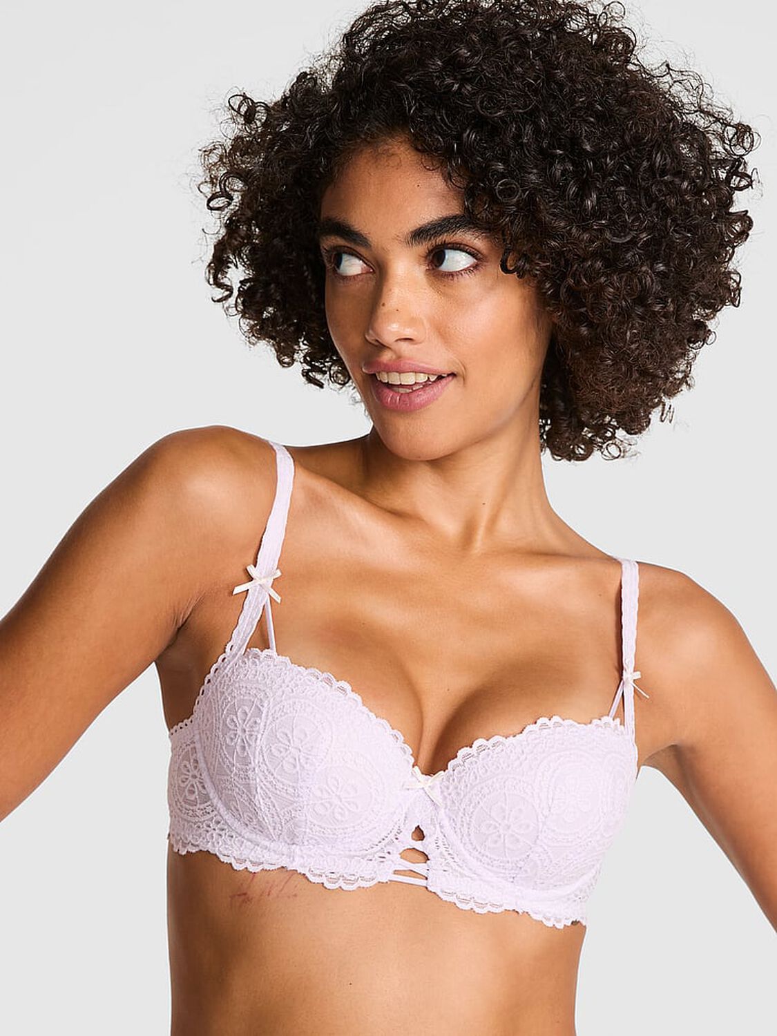 vs Pink Wink Lightly Lined Balconette Bra Purple Whisper 1 of 4 