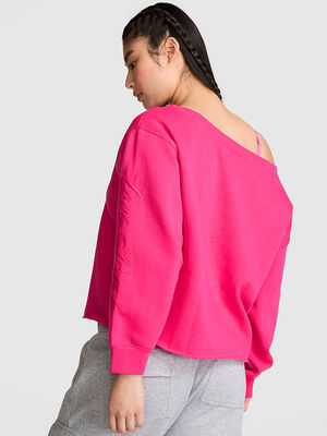 Campus Fleece&trade; Rib Off-The-Shoulder Sweatshirt