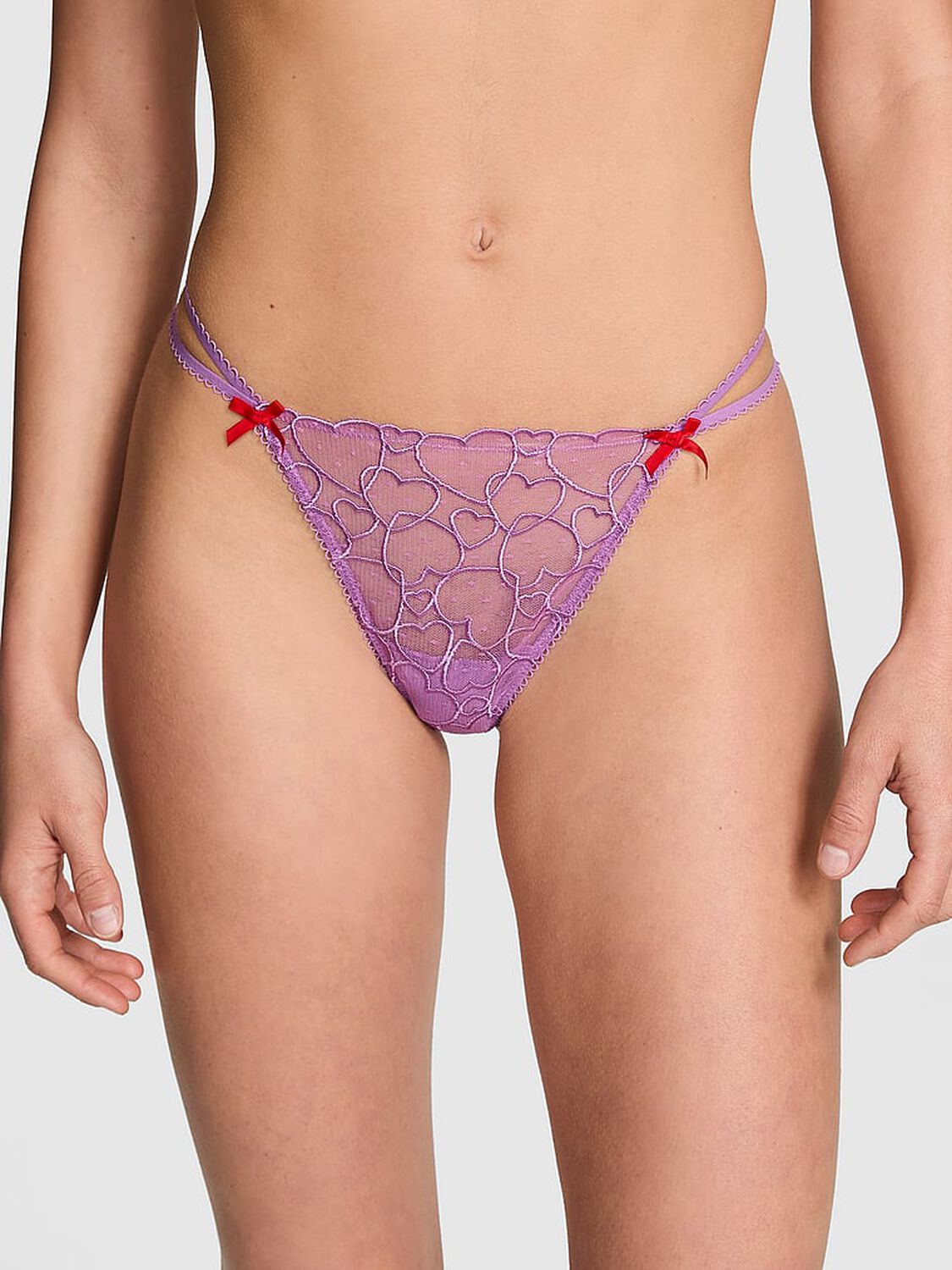 vs Pink Wink V-String Panty Grape Taffy 1 of 4 