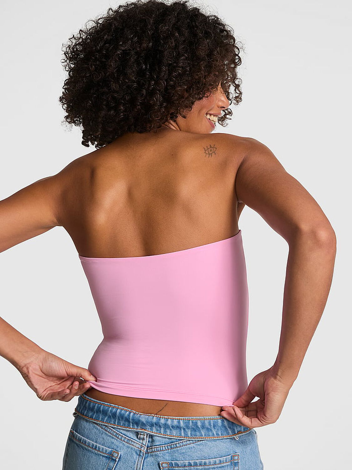 vs Pink Base Stretch Tube Top Pink Lollipop 1 of 4 