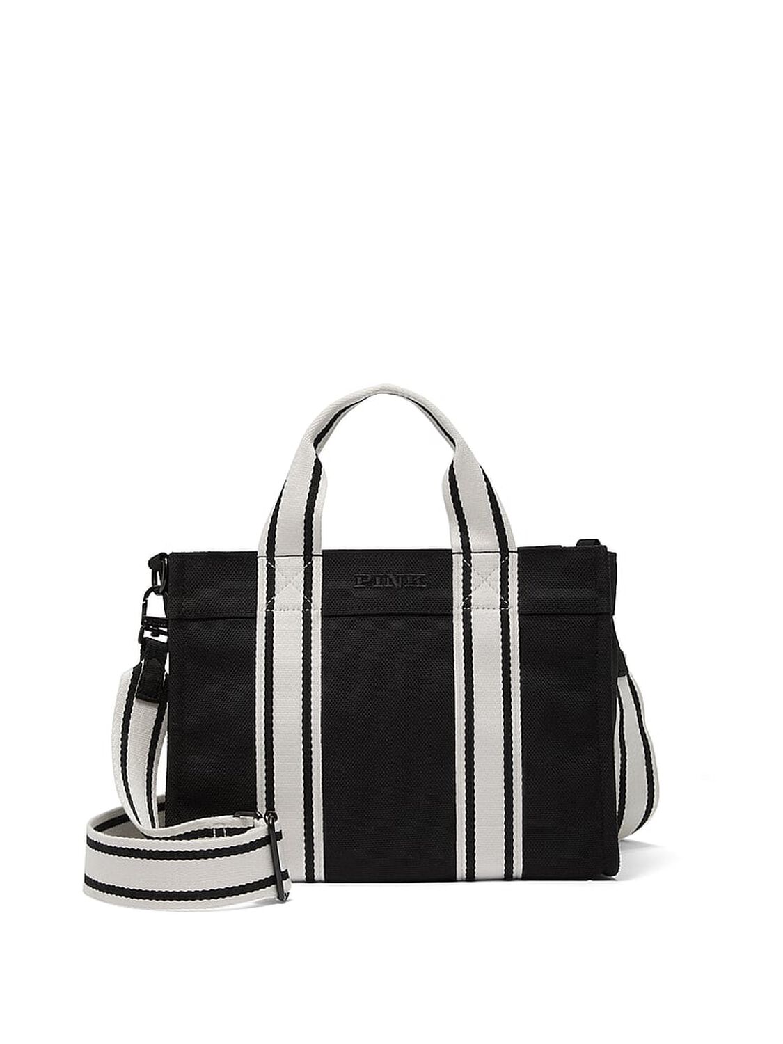 vs Pink Mini Crossbody Canvas Tote Bag Black 1 of 2 