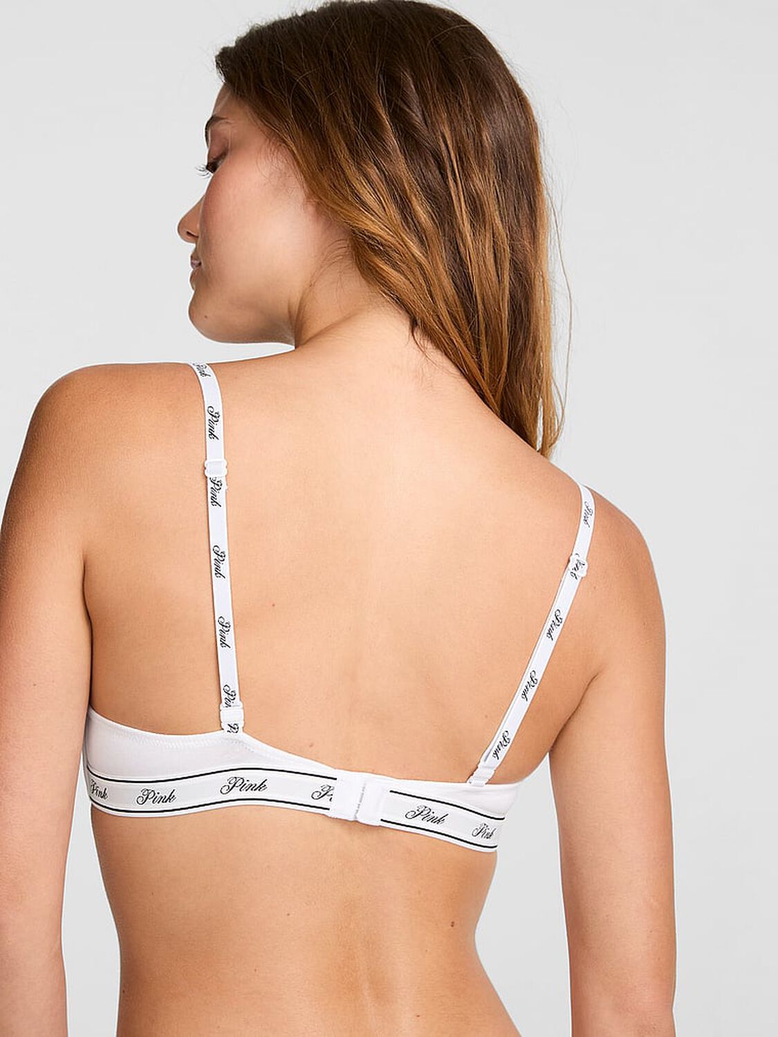 vs Pink Wear Everywhere Wear Everywhere&trade; Lightly Lined Wireless Bra White 2 of 2 