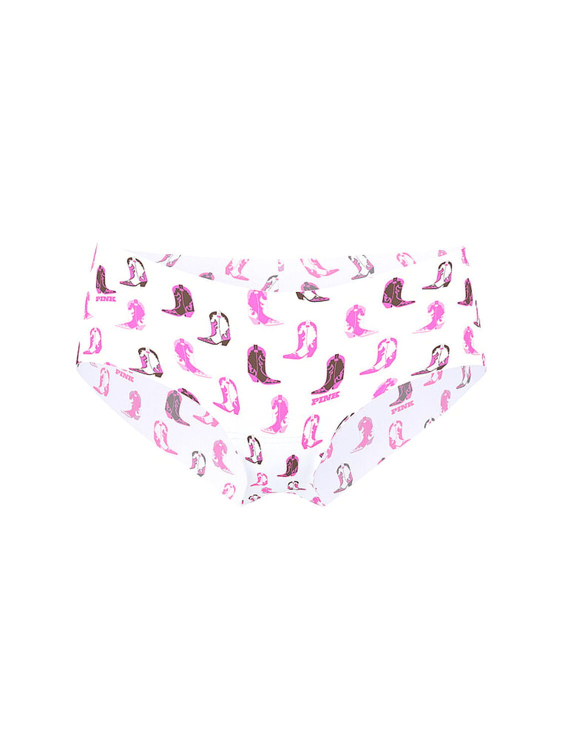 vs Pink No-Show Cheeky Panty White Boot Print 3 of 3 