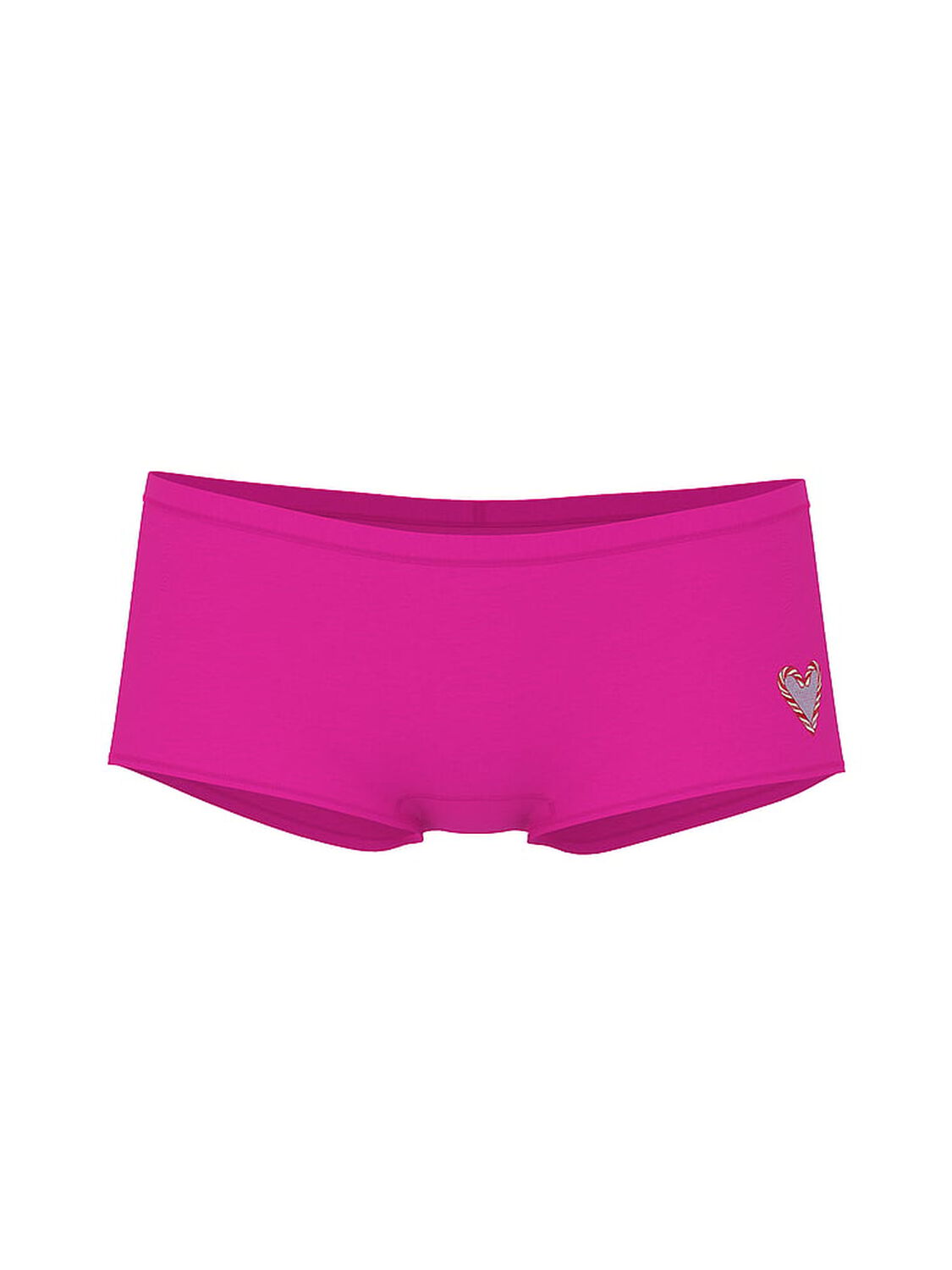 vs Pink Cotton Dorm Boyshort Panty Pink Fire Candy Cane Mesh Graphic 3 of 3 