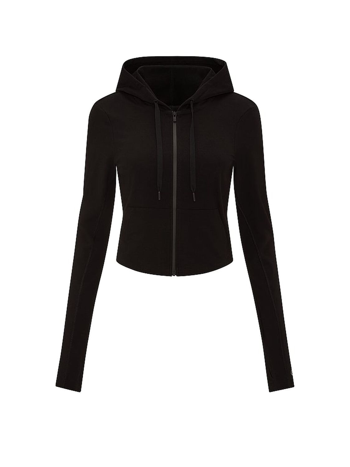 vs Pink All-Day Cotton&trade; Full-Zip Hoodie Pure Black 3 of 3 