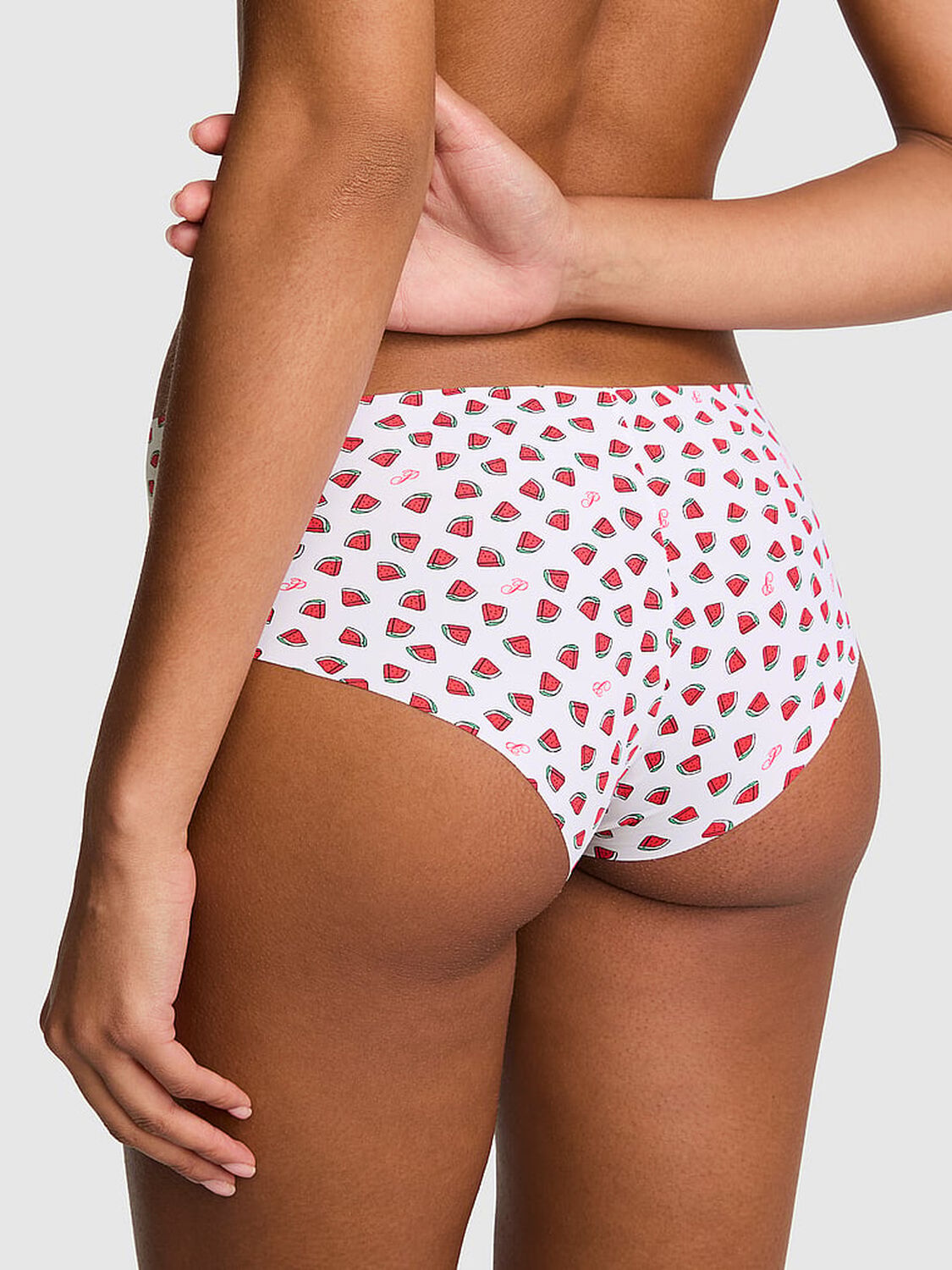 vs Pink No-Show Cheeky Panty Vs White Watermelon Print 2 of 2 